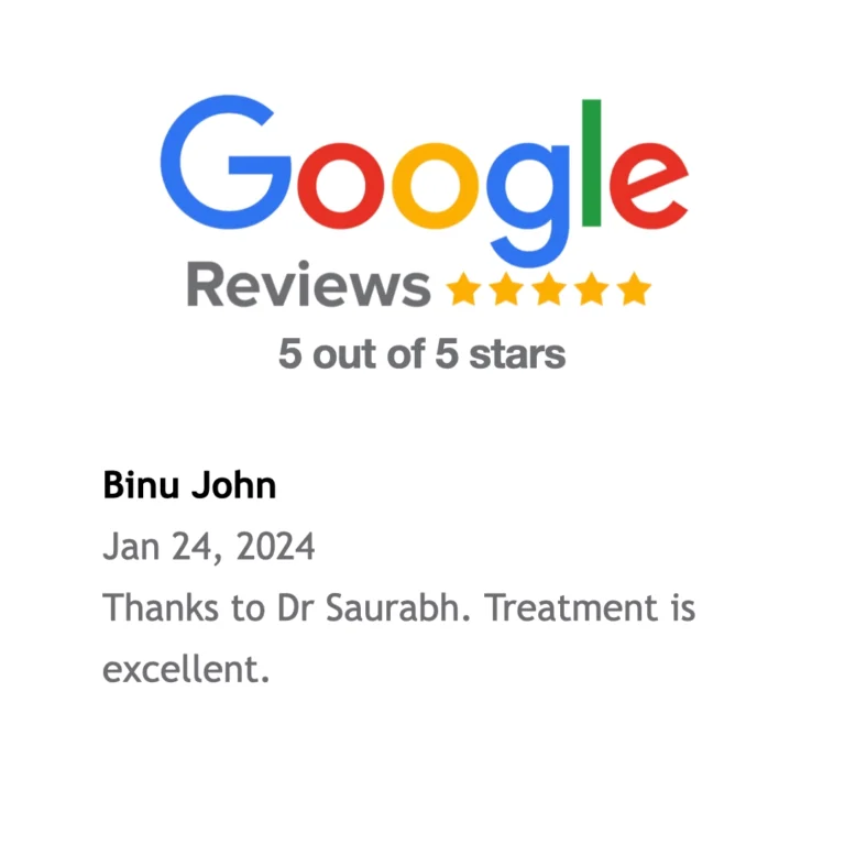 Testimonial for best retina doctor Bhopal - Dr. Saurabh Deshmukh