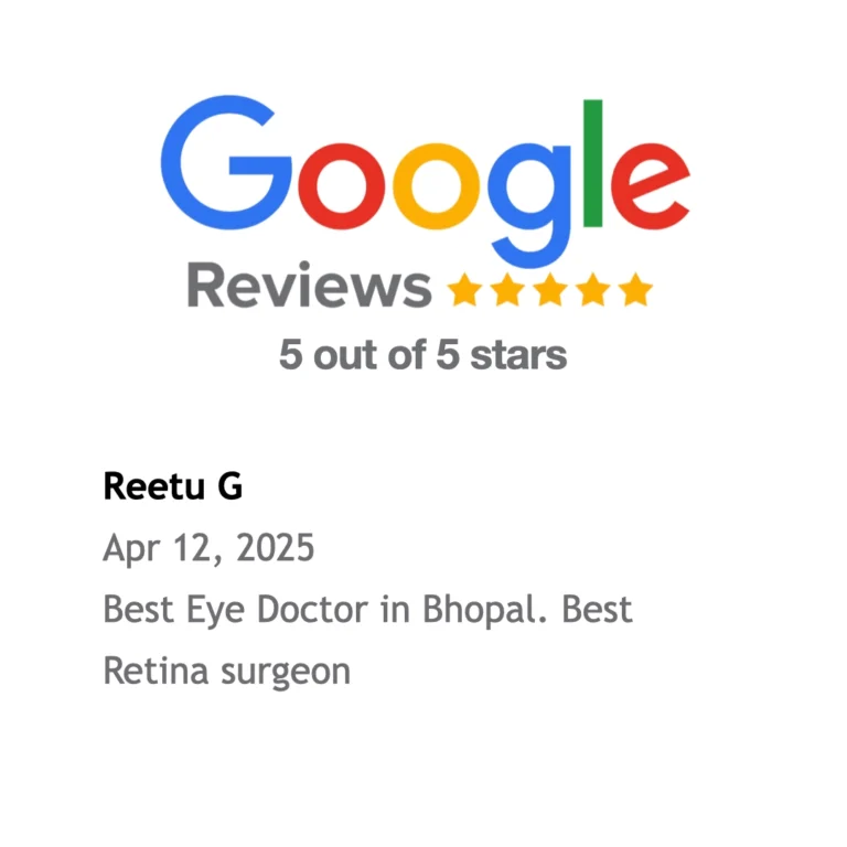 Testimonial for retina specialist Dr. Saurabh Deshmukh - Eye Specialist Bhopal