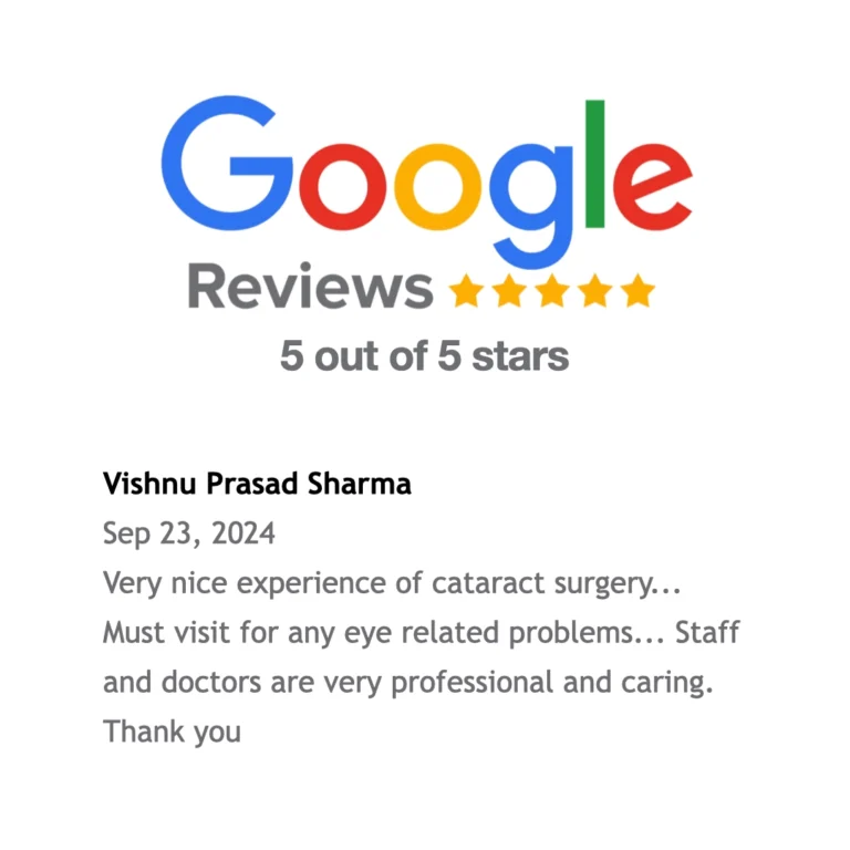 Review for cataract specialist in Bhopal - Dr. Saurabh Deshmukh