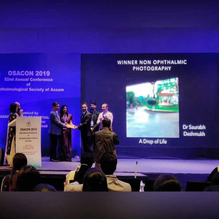 Dr. Saurabh Deshmukh, retina specialist and eye doctor in Bhopal, wins Ophthalmic Photography Award at OSACON