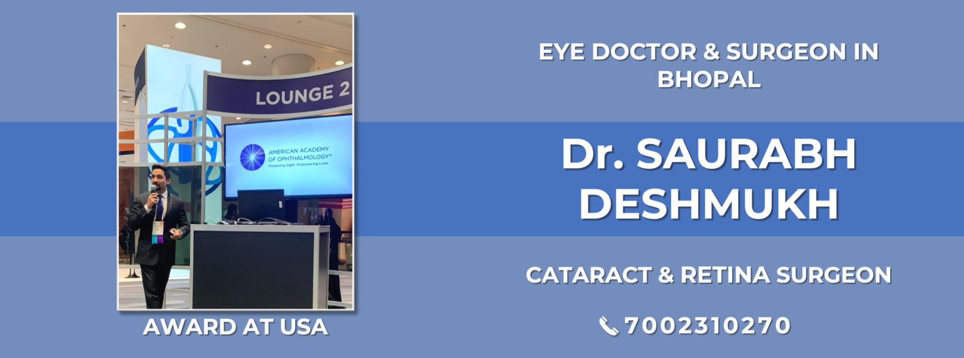 Dr Saurabh Deshmukh Eye Specialist Retina and Cataract Surgeon - Award at USA
