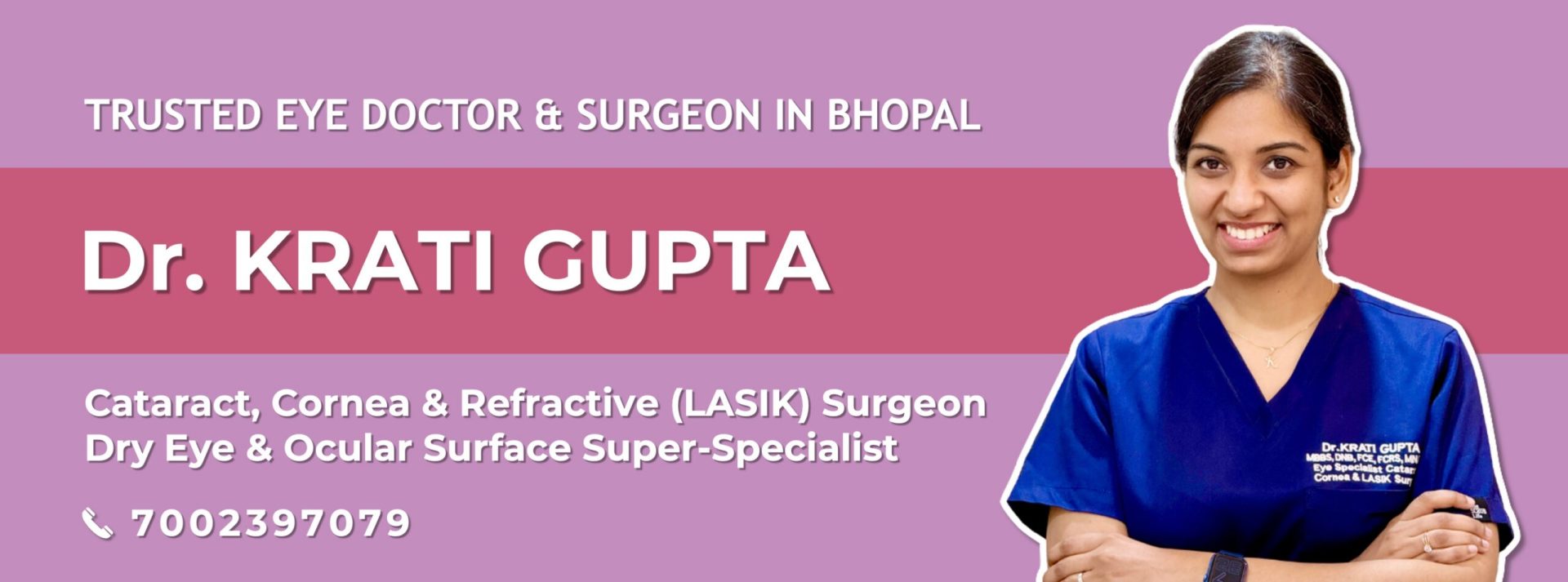 Best Eye Specialist in Bhopal - Dr. Krati Gupta | Cataract, Cornea, Refractive (LASIK), Dry Eye Expert