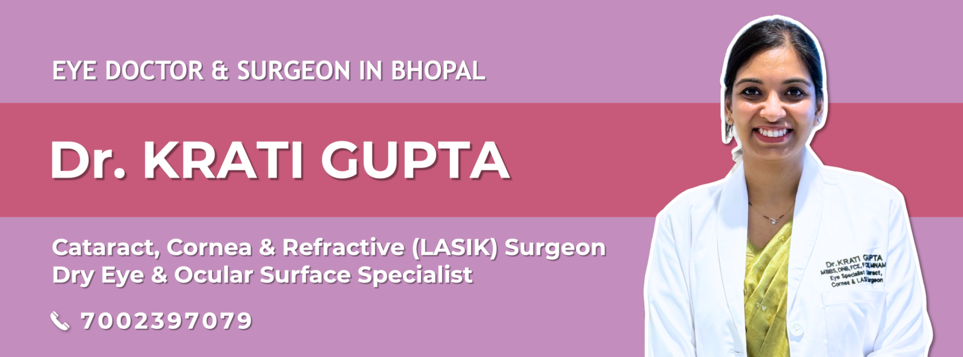 Dr. Krati Gupta | Cataract, Cornea, LASIK, and Dry Eye Specialist in Bhopal