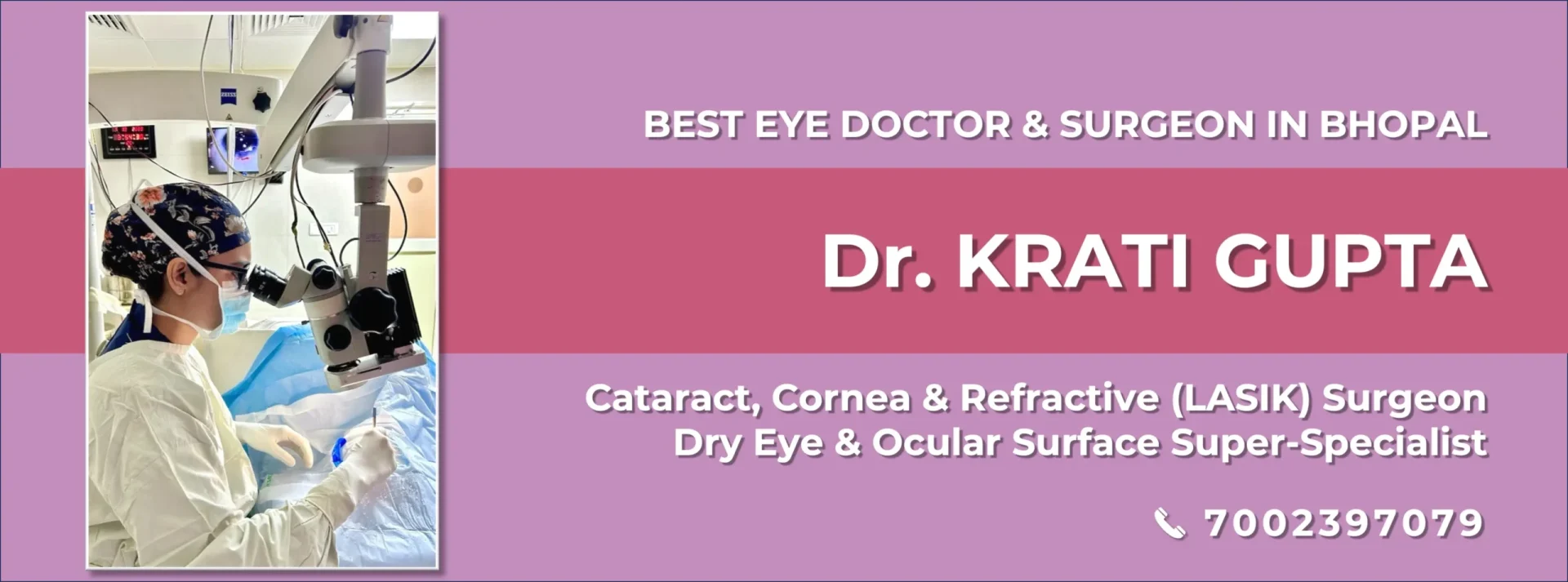 Best Eye Doctor and Surgeon in Bhopal – Dr. Krati Gupta | Cataract, Cornea, LASIK, Dry Eye Specialist